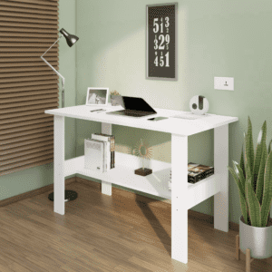 HOMIBOSS Ertiga Computer table for student, office, home Engineered Wood Cafeteria Table  (Finish Color - WHITE, DIY(Do-It-Yourself))